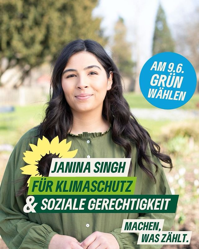 Am 09. Juni zählt jede grüne Stimme, damit Janina Singh ins Europaparlament einzieht.